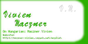 vivien maczner business card